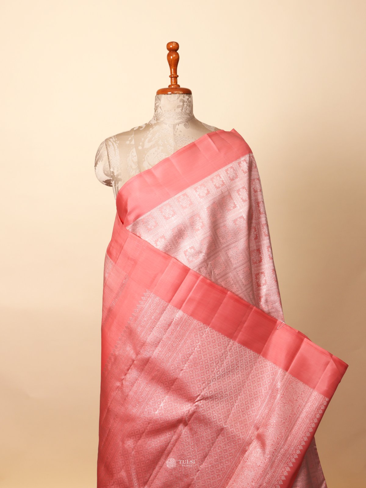 Light Pink Kanjeevaram Silk Saree