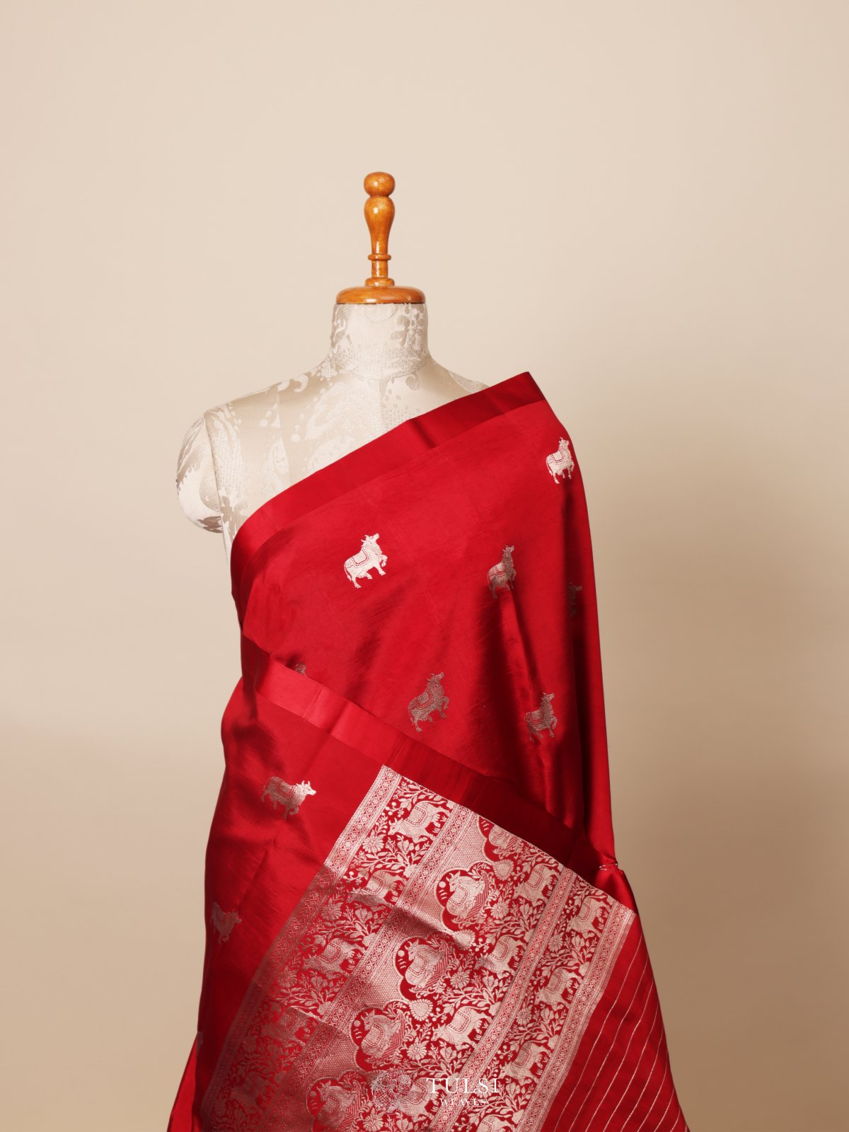 Red Mashru Silk Saree