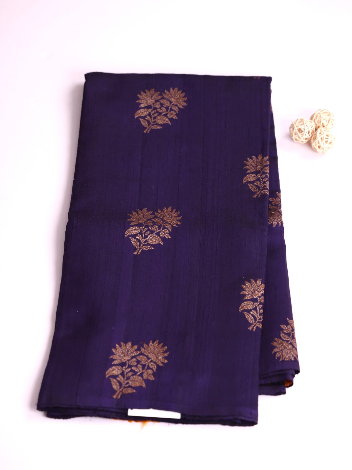 Dark Violet Banaras Tussar Silk Saree 