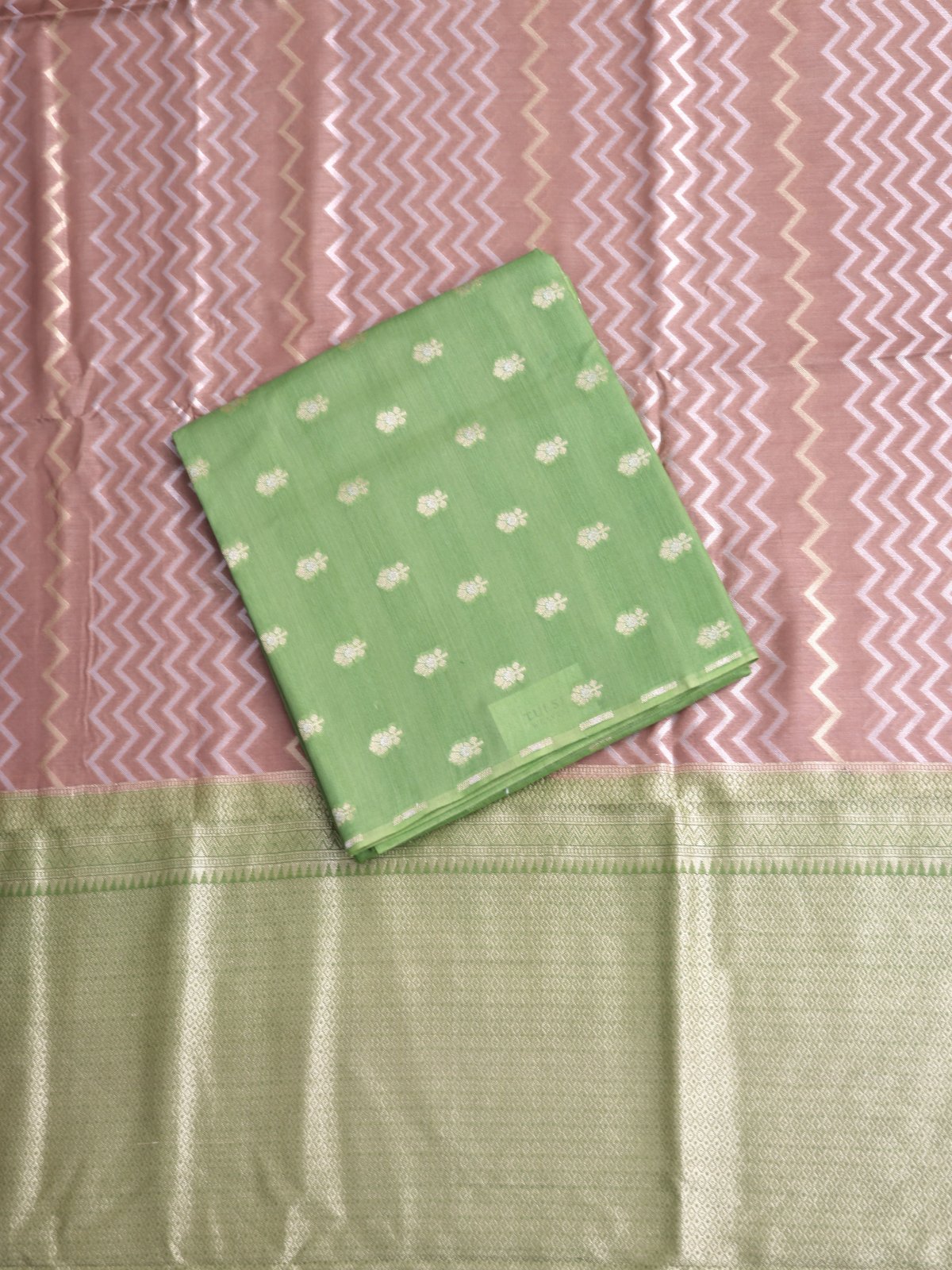 Parrot Green Chanderi Salwar Material