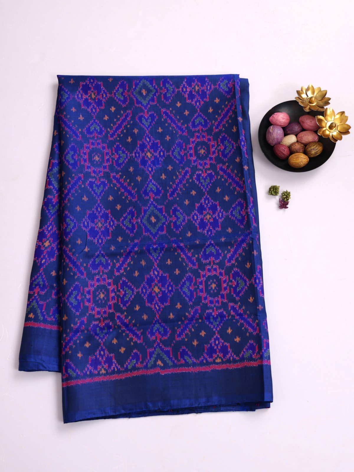 Royal Blue Patola Silk Saree