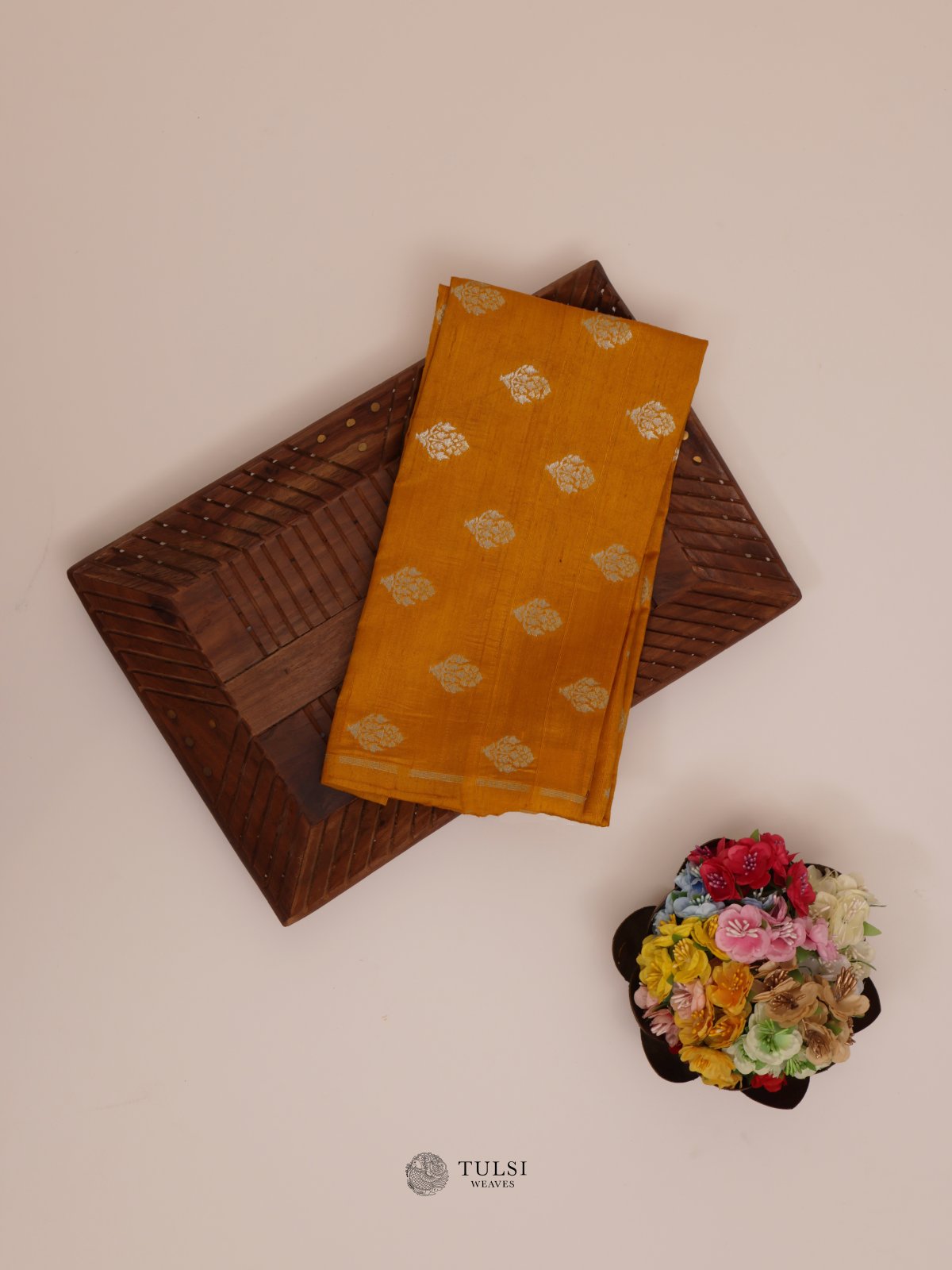 Yellow Raw Silk Blouse