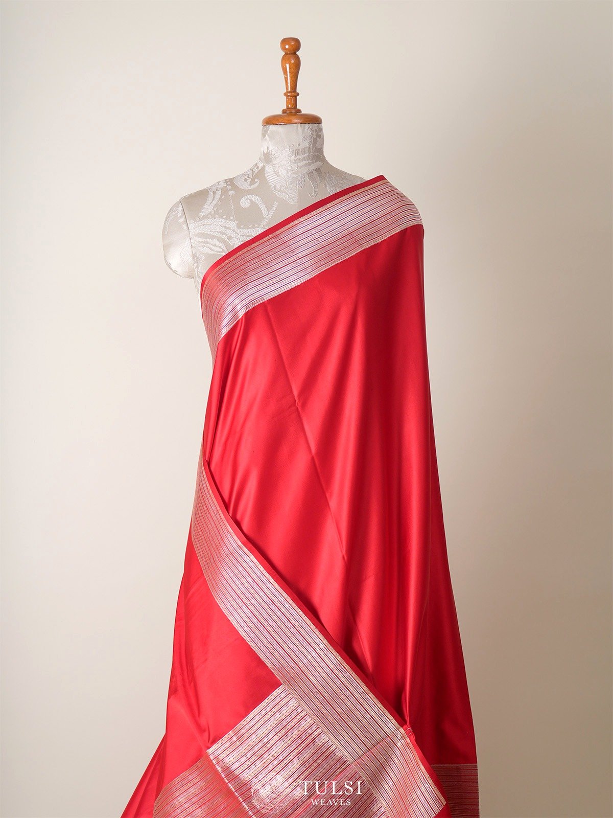 Red Mahsru Silk Saree