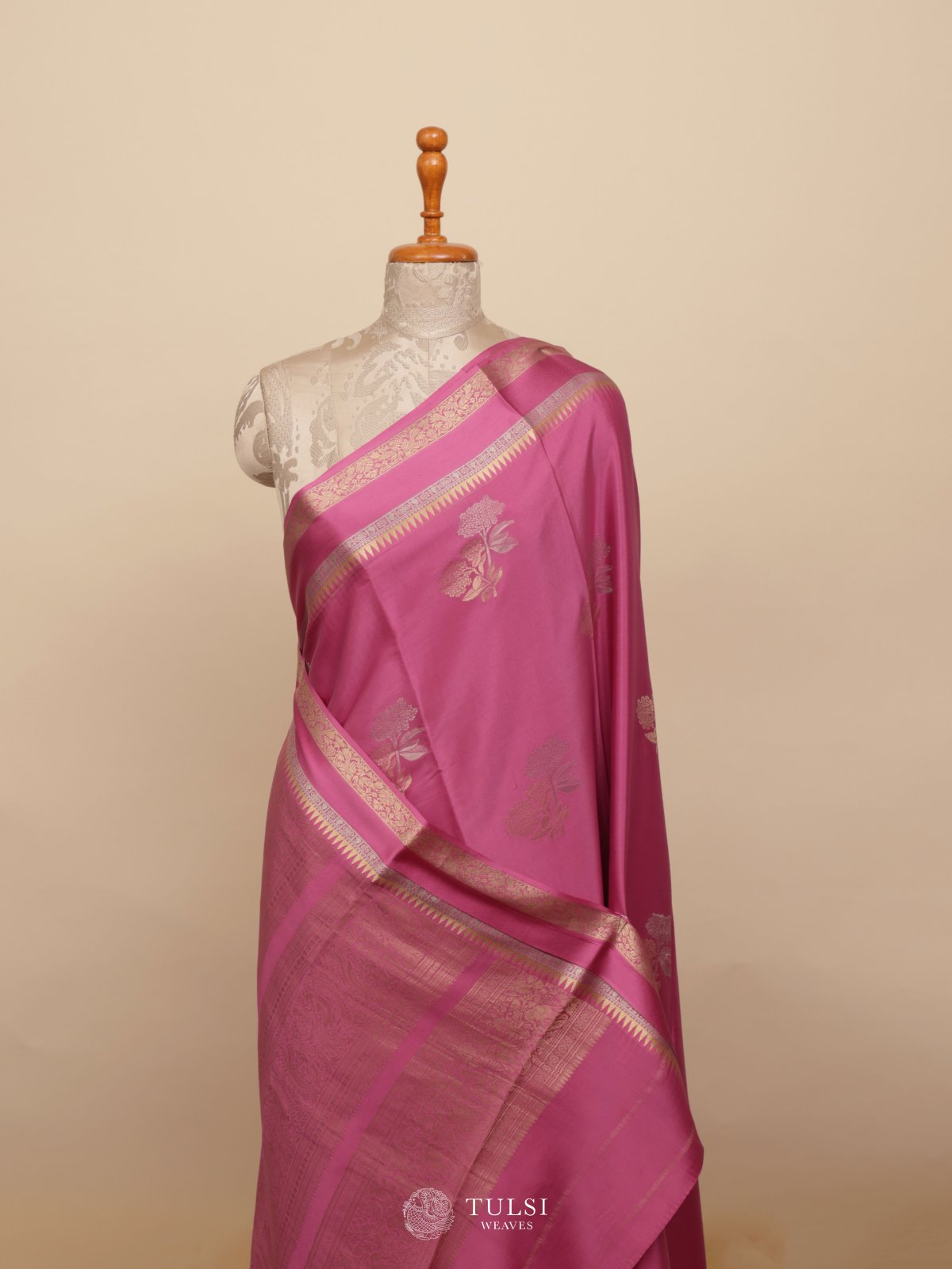 Pink Mysore Silk Saree