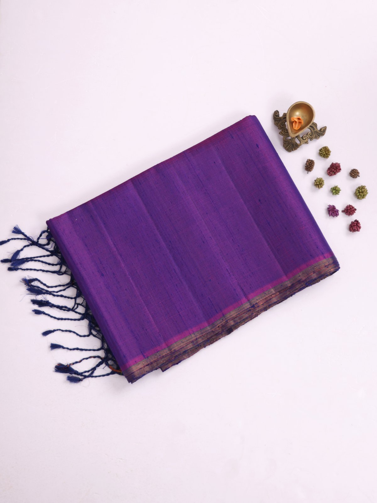 Tri Color Raw Silk Saree