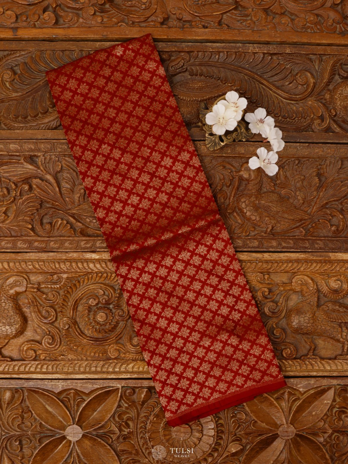 Red Banaras Silk Blouse