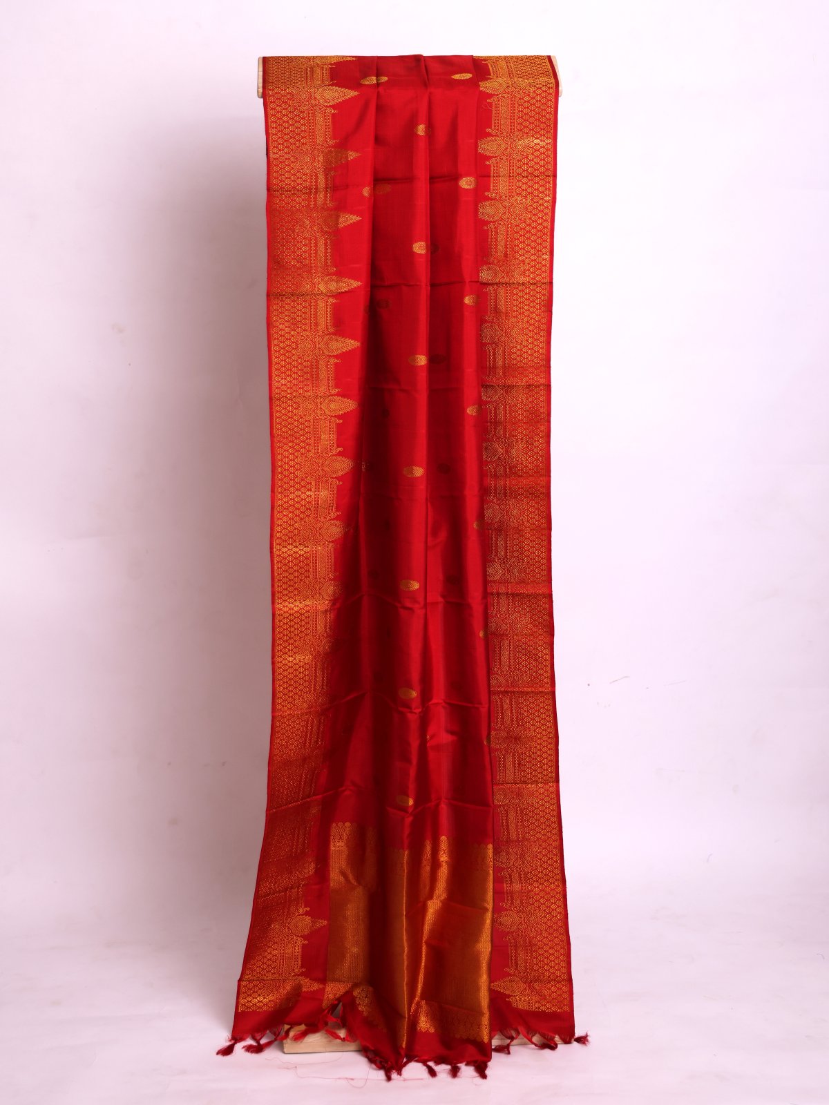 Red Kanjeevaram Silk Dupatta