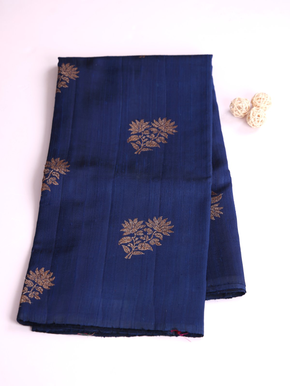Dark Blue Banaras Tussar Silk Saree