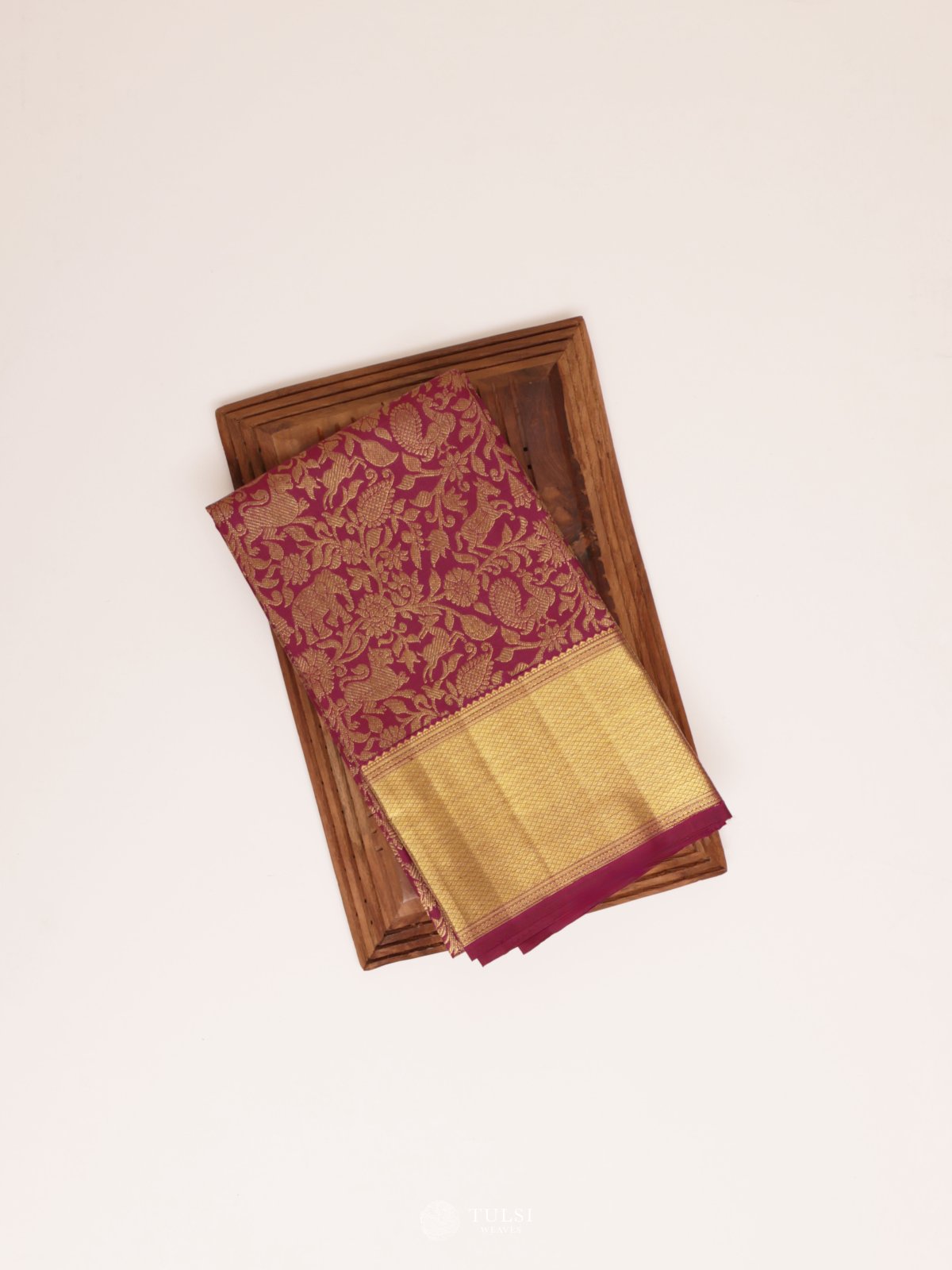 Dark Purple Kanjeevaram Silk Brocade Blouse