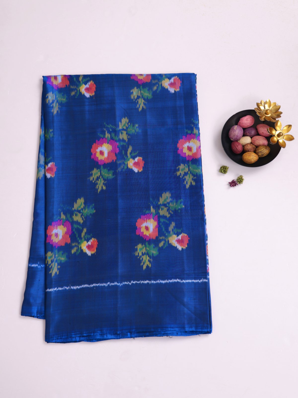 Blue Patola Silk Saree
