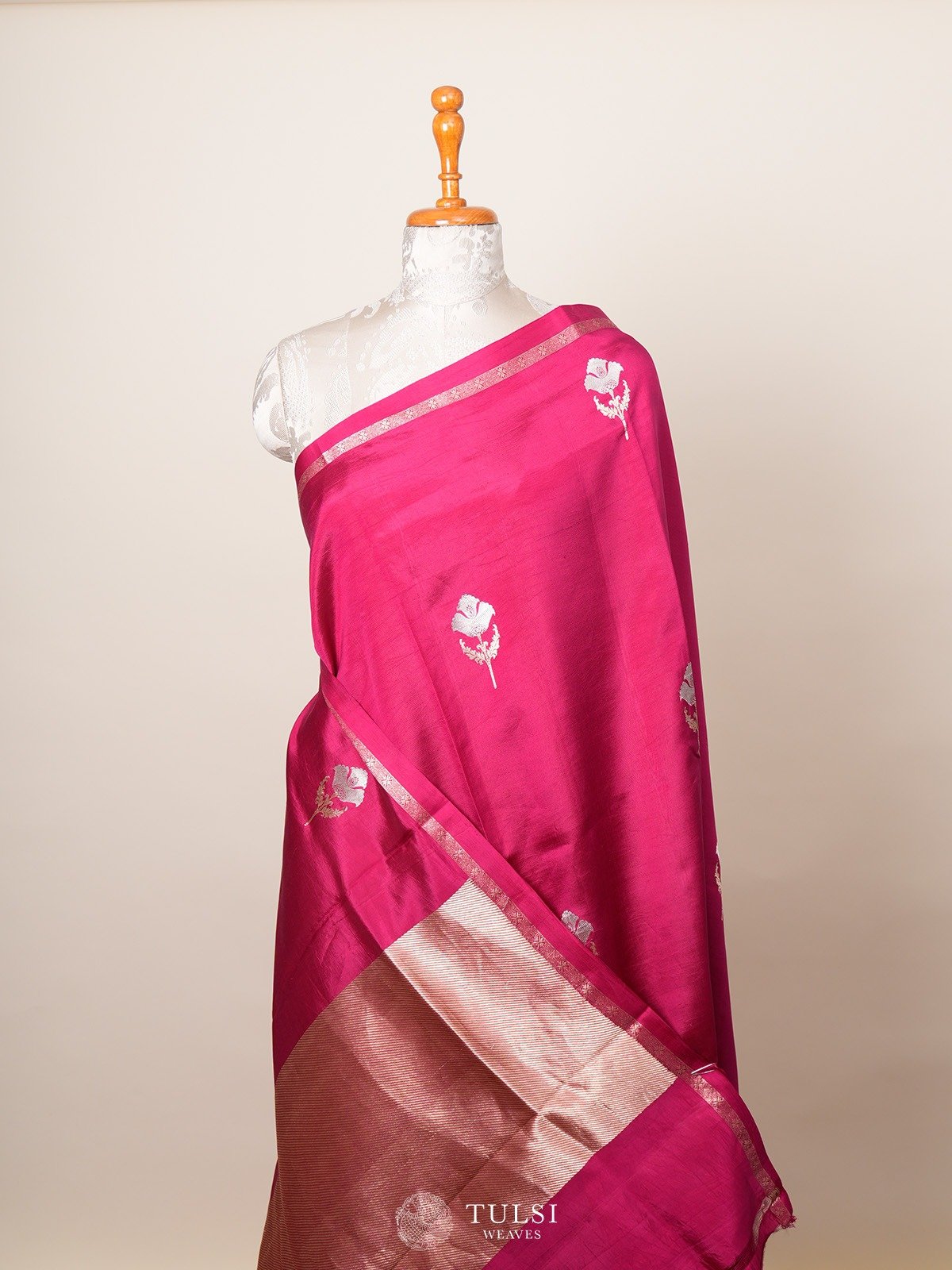 Rani Pink Mashru Silk Saree