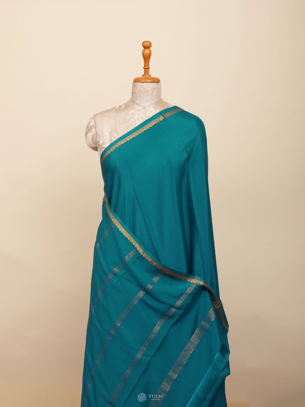 Blue Mysore Silk Saree
