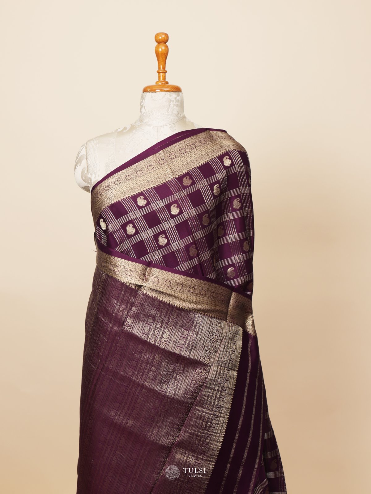 Purple Mysore Silk Saree