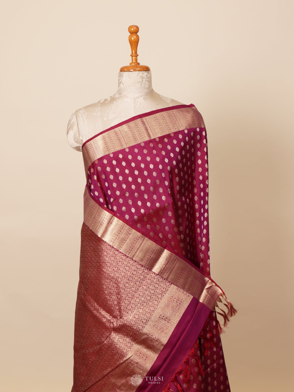 Purple Kanjeevaram Silk Saree