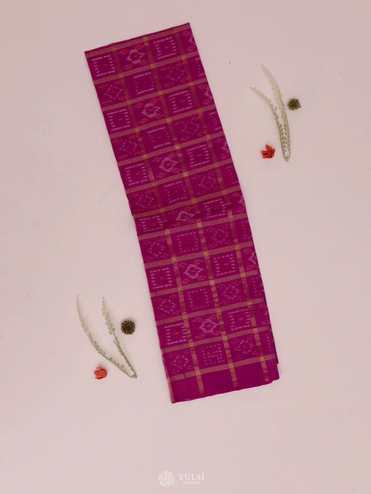 Pink Ikat Silk Blouse